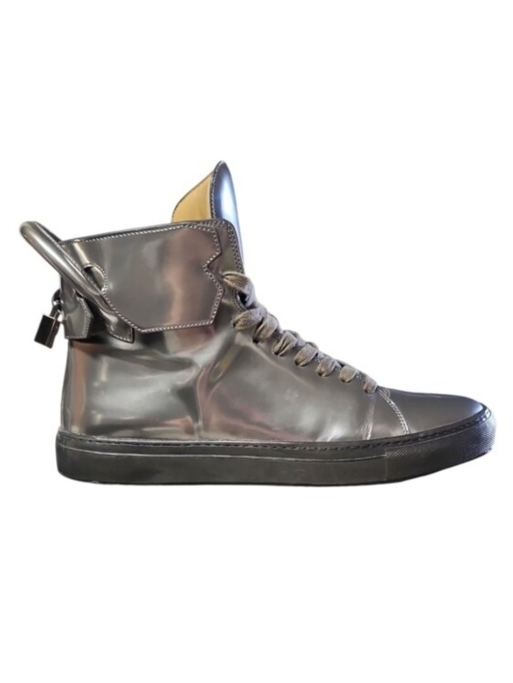 BUSCEMI | 125mm Metallic Silver High-Top Sneakers – EU 45 / US 12